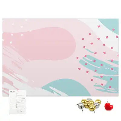 Printed Cork Board Pastel abstraction