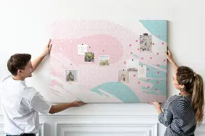 Printed Pastel Abstraction Cork Board