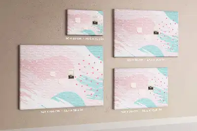 Printed Pastel Abstraction Cork Board