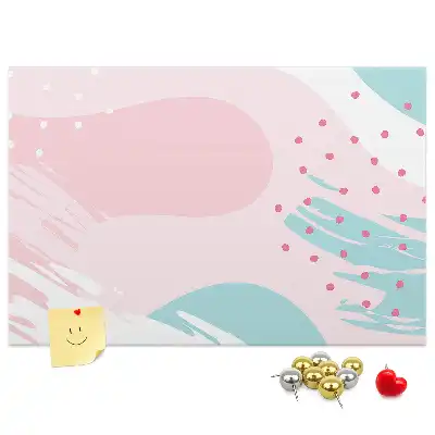 Printed Pastel Abstraction Cork Board