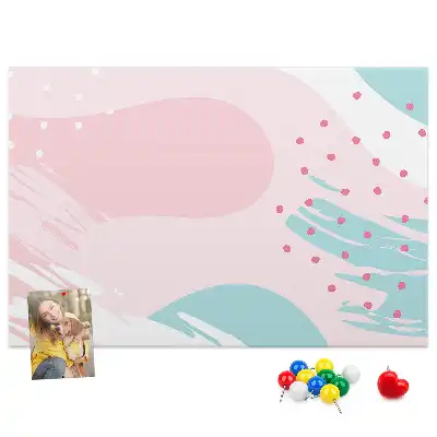 Printed Cork Board Pastel abstraction
