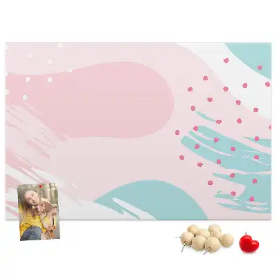 Printed Cork Board Pastel abstraction