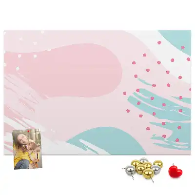 Printed Pastel Abstraction Cork Board