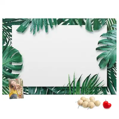 Tropical Leaves Printed Cork Memo Board