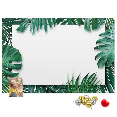 Tropical Leaves Printed Cork Memo Board