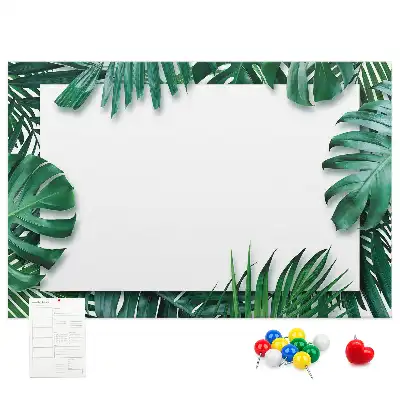Tropical Leaves Printed Cork Memo Board