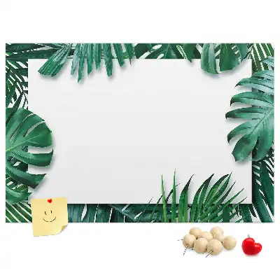 Tropical Leaves Printed Cork Memo Board