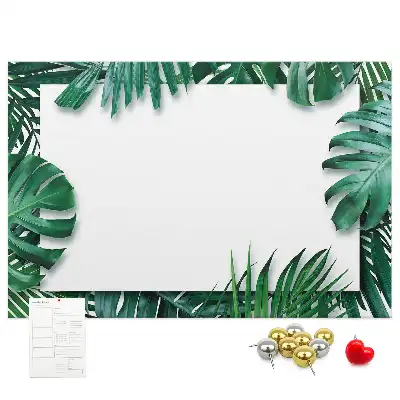 Printed Cork Memo Board Tropical leaves