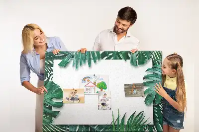 Tropical Leaves Printed Cork Memo Board