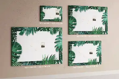 Tropical Leaves Printed Cork Memo Board