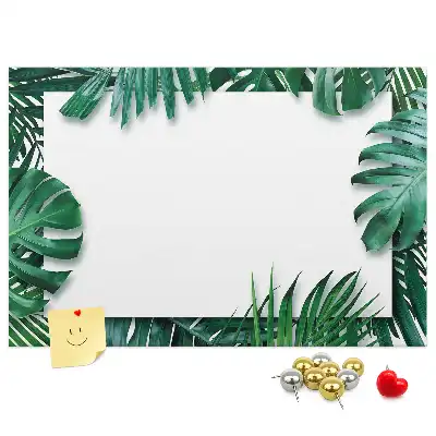 Tropical Leaves Printed Cork Memo Board