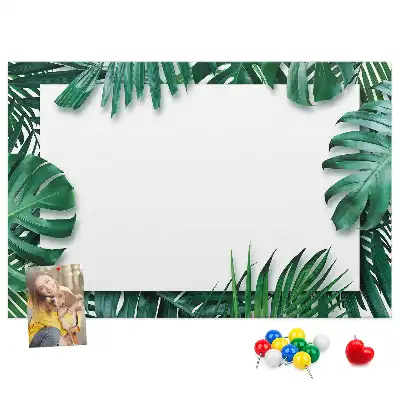 Tropical Leaves Printed Cork Memo Board