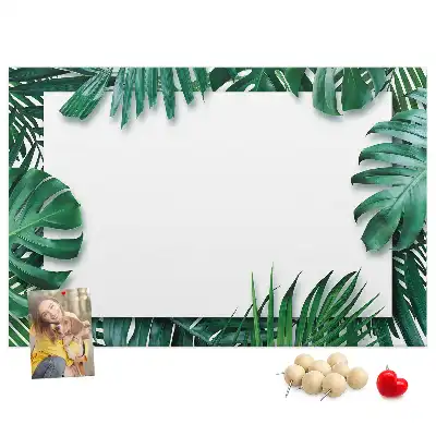 Tropical Leaves Printed Cork Memo Board