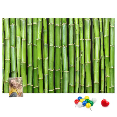 Bamboo framed cork memo board
