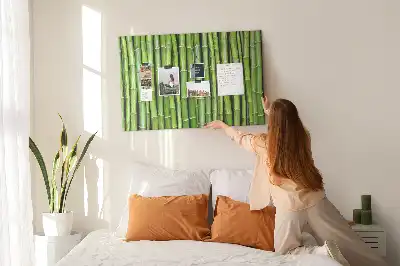 Bamboo framed cork memo board