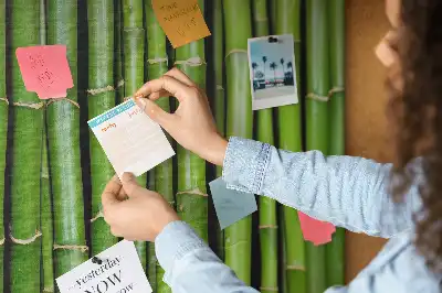Cork memo board Bamboo wall
