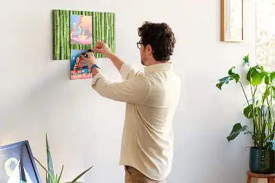 Bamboo framed cork memo board