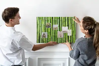 Bamboo framed cork memo board