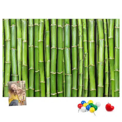 Bamboo framed cork memo board