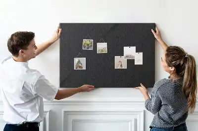 Dark wall pattern cork memo board