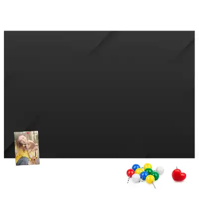 Dark wall pattern cork memo board