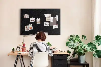 Dark wall pattern cork memo board
