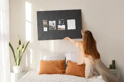 Dark wall pattern cork memo board