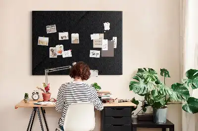 Dark wall pattern cork memo board