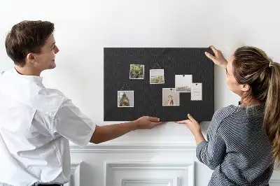 Dark wall pattern cork memo board