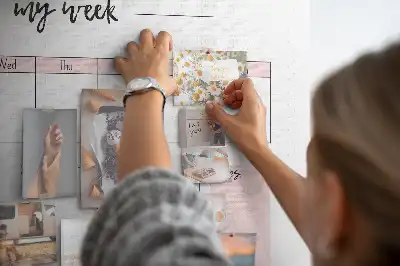 Printed Cork Weekly Planner Memo Board