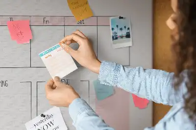 Printed Cork Weekly Planner Memo Board