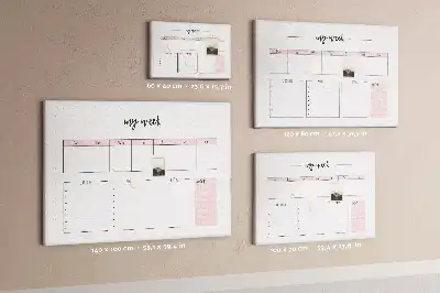 Printed Cork Weekly Planner Memo Board