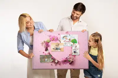 Heart of Flowers Cork Memo Board