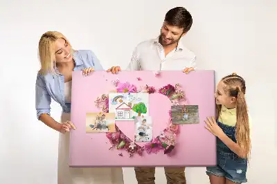 Heart of Flowers Cork Memo Board