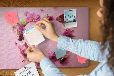Heart of Flowers Cork Memo Board