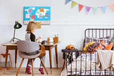 World Map Printed Cork Board with Countries Outline