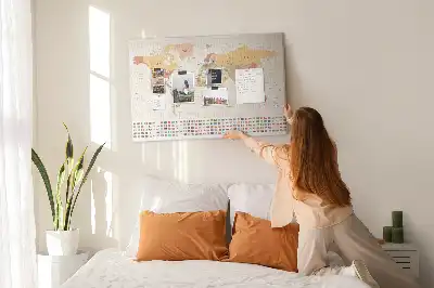 Printed Cork Board World Map