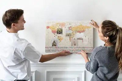 Printed Cork Board World Map