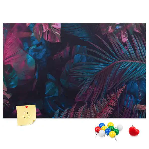 Exotic Flowers Printed Cork Board