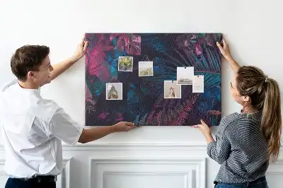 Printed Cork Board Exotic flowers