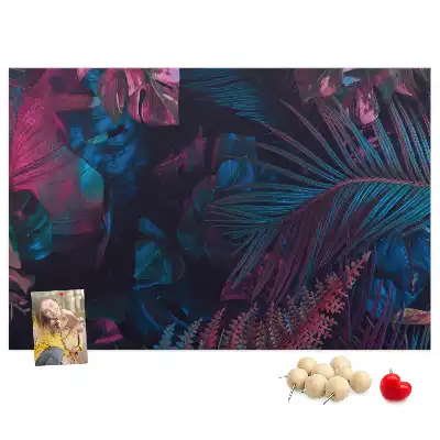 Exotic Flowers Printed Cork Board