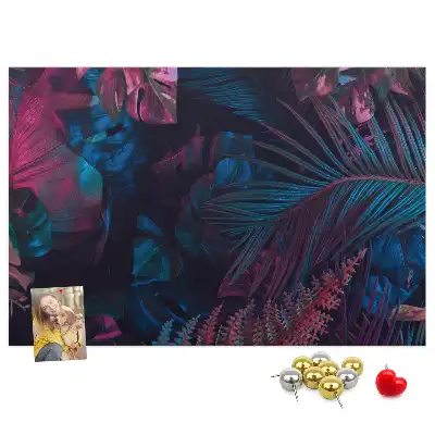 Exotic Flowers Printed Cork Board
