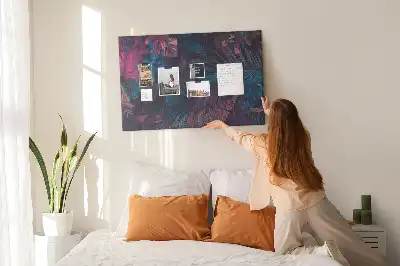 Exotic Flowers Printed Cork Board