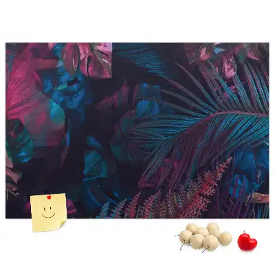 Exotic Flowers Printed Cork Board