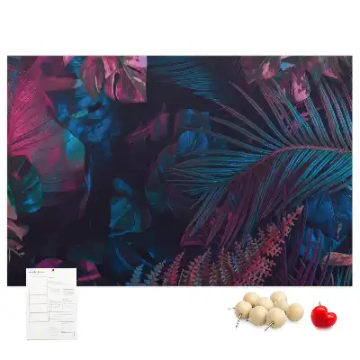 Exotic Flowers Printed Cork Board