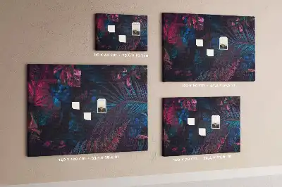 Printed Cork Board Exotic flowers