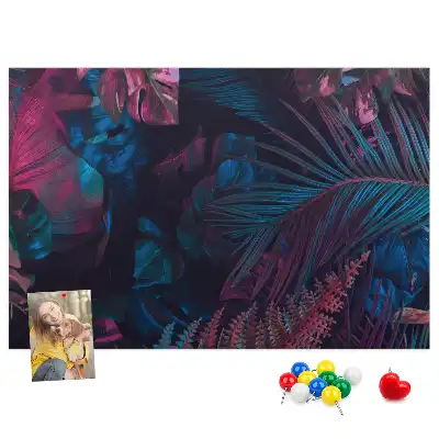 Exotic Flowers Printed Cork Board