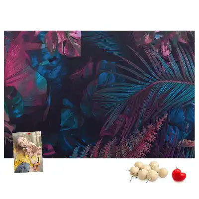 Exotic Flowers Printed Cork Board