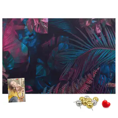 Exotic Flowers Printed Cork Board
