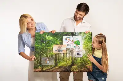Printed Cork Board Forest sunrise